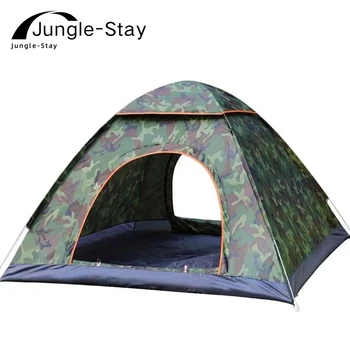 Палатка для отдыха в джунглях, Автоматические Палатки, Всплывающие Водонепроницаемые Палатки для Кемпинга, Походные Палатки, Водонепроницаемые Большие семейные Палатки