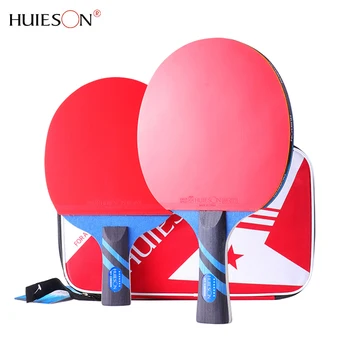 Huieson M7 Набор ракеток для настольного тенниса из 2 предметов, как наступательных, так и Оборонительных, для настольного тенниса с сумкой для переноски для начинающих