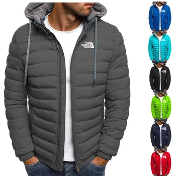 Осенне-зимнее мужское пальто оверсайз, толстое пальто, уличное зимнее мужское теплое пальто на молнии в уличном стиле, куртка больших размеров