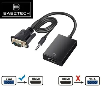 VGA-штекер к HDMI-штекеру 1080P Выход HDTV Аудио видео Кабель Конвертер Адаптер