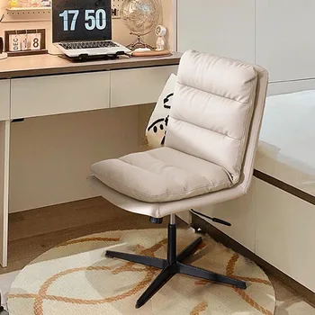 Кожаное Эргономичное офисное кресло со спинкой, Кавайное Удобное Черное Офисное кресло, Роскошная Поворотная Cadeira De Escritorio, Милая мебель