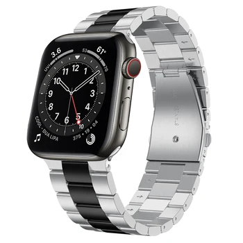 Браслет для 2020 Apple Watch SE Band Series 6 5 4 40 мм 44 мм Деловой Сменный Ремешок из нержавеющей Стали для iWatch 3 38 мм 42 мм
