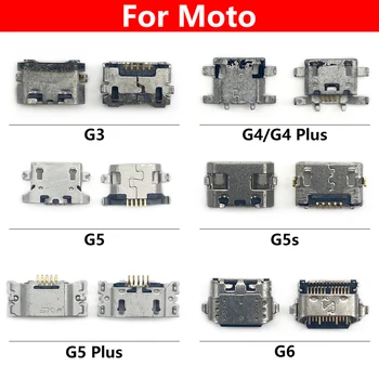 2 Предмета, Новый Разъем для зарядки через Micro USB, Разъем Для Moto G3 G4 G5 G5S G6 Play G7 Plus G8 Power Lite, Док-станция Для Зарядного Устройства, Запасные Части