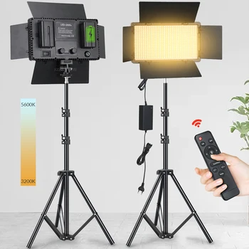 Светодиодный Светильник для фотостудии для освещения видео в прямом эфире YouTube 40 Вт/50 Вт Портативная лампа для фотосъемки с регулируемой яркостью с батареей