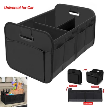 Органайзер для хранения в багажнике автомобиля, усиленные ручки, многокамерный, складной и водонепроницаемый, 600D Оксфордский полиэстер для автомобиля SUV
