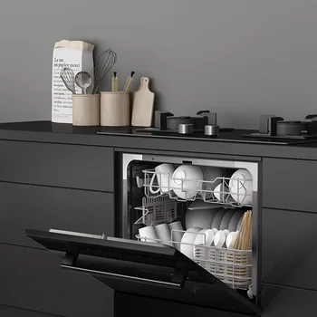 Бытовая автоматическая посудомоечная машина на 8 комплектов, встроенная машина для сушки горячим воздухом, посудомоечная машина для дома