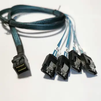 Внутренний кабель 12 Гбит/с HD 36P Mini SAS SFF SFF-8643 на 4 x SATA 7P Жесткий диск Сервер передачи данных Линейный кабель 50 см/100 см