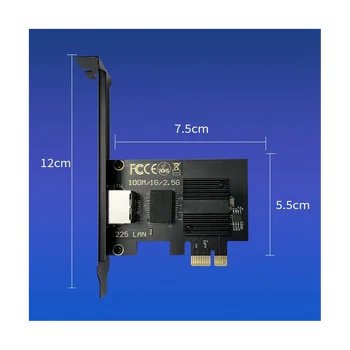 -Сетевая карта PCI-E Gigabit Ethernet 1225 В 10/100/2500 Мбит/с, 1 Гбит/с/2,5 Гбит/с, сетевой адаптер RJ45 LAN PCIe для