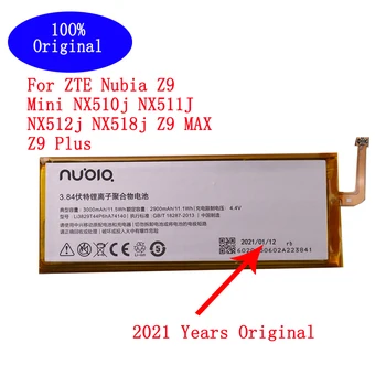 2021 Года 3000 мАч Оригинальный Li3829T44P6hA74140 Для ZTE Nubia Z9 Mini NX510j NX511J NX512j NX518j Z9 MAX Z9 Plus Аккумулятор