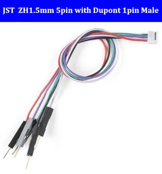 JST ZH1.5mm 5pin 28AWG провод с разъемом Dupont 1pin 15 см кабель 100 шт./лот