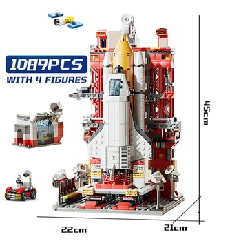 Пилотируемый аэрокосмический космический корабль Модель ракеты-носителя Space Shuttle MOC DIY Building Block Кирпичные наборы Классические развивающие игрушки Подарки для детей