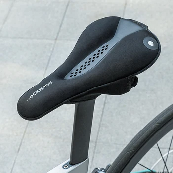 Чехол для велосипедного седла ROCKBROS MTB с задним фонарем, Седло для шоссейного велосипеда, Дышащая Удобная подушка, чехол для велосипедного седла