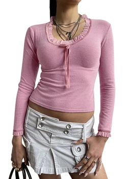 Женская толстовка с капюшоном в стиле панк с принтом черепа, пуловер с длинным рукавом и круглым вырезом, уличная одежда, готические винтажные топы
