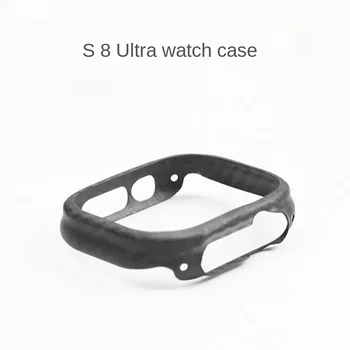 Чехол из натурального Углеродного волокна для iWatch, Противоударный бампер для Apple Watch, S8Ultra, Защитная рамка, Ультра, Арамидный, 49 мм