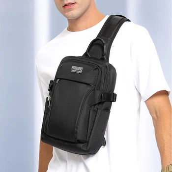 Модная Мужская нагрудная сумка для спорта на открытом воздухе, Многофункциональная водонепроницаемая велосипедная сумка, винтажные сумки через плечо большой емкости для мужчин XA71C