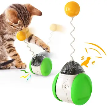 Электрическая игрушка для кошек, Волшебный роликовый шар, USB Интерактивная игрушка-мяч, звуковой шар с шариком из кошачьей мяты, игрушка для домашних животных, Электрическая Вращающаяся игрушка для кошек