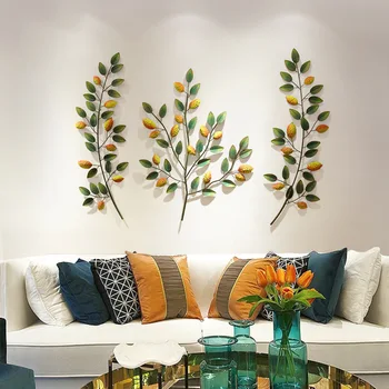 Украшение стен во французском стиле в виде ветвей и листьев, Украшение стен из кованого железа ручной работы, Украшение комнаты