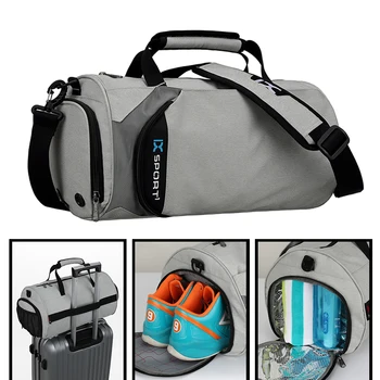 Мужские спортивные сумки для фитнес-тренировок, спортивная сумка для путешествий на открытом воздухе, Многофункциональные Сухие Влажные Разделительные сумки Sac De Sport