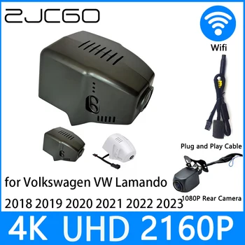 ZJCGO Dash Cam 4K UHD 2160P Автомобильный Видеорегистратор DVR Ночного Видения для Volkswagen VW Lamando 2018 2019 2020 2021 2022 2023