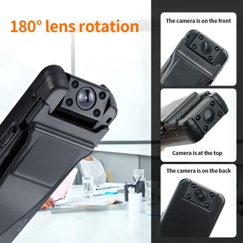 Записывающая камера A22 1080P Инфракрасная цифровая мини-камера ночного видения со светодиодным экраном Маленькая видеокамера Body Cam для домашнего офиса