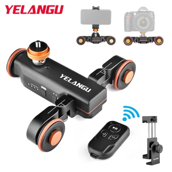 YELANGU Моторизованный слайдер для камеры, Перезаряжаемая тележка для камеры, направляющая для DSLR камеры, видеокамеры, слайдера для смартфона Gopro