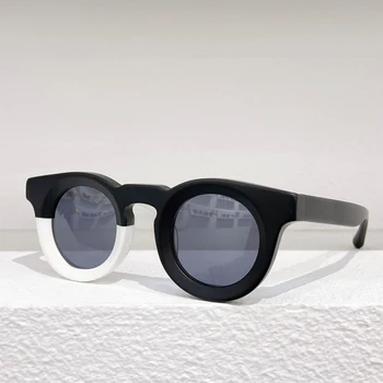 Новые Круглые Ацетатные Солнцезащитные очки Мужские дизайнерский бренд Оригинального качества Классические модные очки UV400 Женские очки TART 242 JAMES