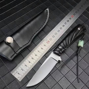 Полный нож с фиксированным лезвием, Тактический охотничий нож, Уличные Маленькие ножи для выживания, острые портативные эбонитовые ручки, инструменты для кемпинга EDC