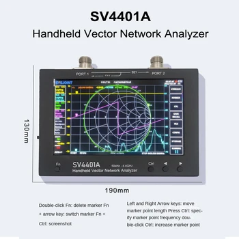 ANYSECU SV4401A 7-дюймовый сенсорный ЖК-анализатор векторной сети 50 кГц-4,4 ГГц HF VHF UHF Antenna Analyzer Обновление от Nanovna vna