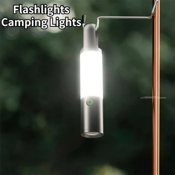 Мощный Светодиодный фонарик 4 вида мягкого света, Перезаряжаемый Дальнобойный фонарик, Хвостовой Магнит, Встроенный аккумулятор, фонарь для кемпинга