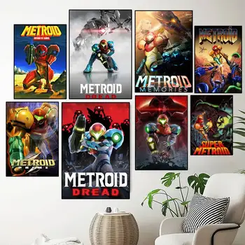 Игра M-Metroid плакат Печатает Настенную живопись Спальня Гостиная Украшение Дома