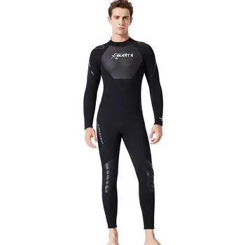 Новый 3 мм неопреновый гидрокостюм, мужской цельный костюм с длинным рукавом, сохраняющий тепло, Зимние купальники, Женский утепленный костюм для подводного плавания, серфинга, дайвинга