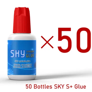 50 Бутылок Клея SKY S Plus для наращивания ресниц Корейский Оригинал 5 мл Red Cap Beauty Health Lash Shop Инструменты для Макияжа Черный клей