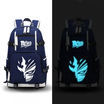 Рюкзак Bleach для Косплея Death Note Аниме, холщовая сумка, светящийся школьный рюкзак, дорожные сумки