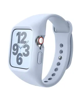 SURITCH Sport Прозрачный Ремешок + Чехол для Apple Watch 6 SE 5 4 3 2 1 Силиконовый Ремешок из ТПУ для iwatch 40 мм 44 мм 42 мм 38 мм