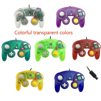 Прозрачный цветной Проводной Геймпад-контроллер Joypad с одной точкой для ПК GameCube для джойстика N-G-C