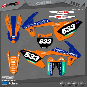 MotoSpace Пользовательские фоны с графикой команды, наклейки 3M, комплект наклеек для KTM 2016-18SXF 020