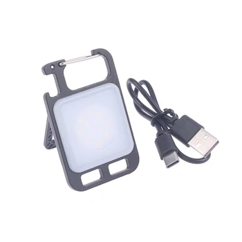 Мини-Блик COB Брелок Для Ключей USB-Зарядка Аварийных Ламп Сильные Магнитные Ремонтные Работы На Открытом Воздухе Кемпинг Фонарик