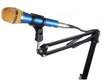 Бесплатная доставка, Прочный Универсальный микрофон, подвеска для микрофона с ножничным креплением, Ударная подставка с регулируемой на 360 градусов поддержкой