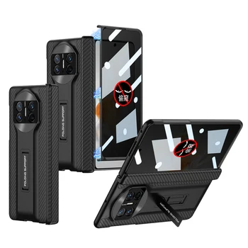 Защитный Чехол Для телефона с магнитной Кожаной Петлей Для Huawei Mate X3 С Защитным Стеклом, Подставкой для Ног, Противоударной задней крышкой MateX3
