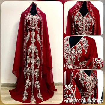 Красные новые кафтаны, африканское платье Farasha Abaya, платье из Дубая, Марокко, европейские и американские модные тенденции