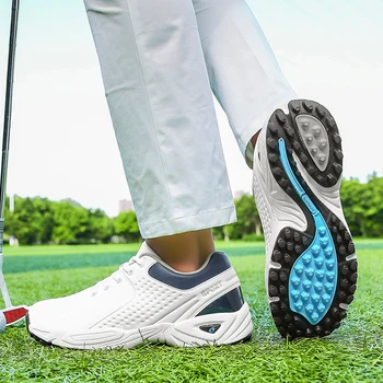 Водонепроницаемая мужская обувь для гольфа, большие размеры 40-47, профессиональные кроссовки для гольфа для мужчин, легкие брендовые тренировочные кроссовки для гольфа, мужская обувь