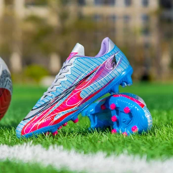 Качественная обувь для американского футбола по футзалу, футбольные бутсы Messi, бутсы Chuteira Campo, Тренировочные кроссовки, нескользящие женские Krampon TF/AG