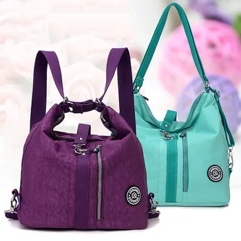 Женский Многофункциональный рюкзак через плечо из многоразовой ткани, дорожная женская сумка, 3 сумки-тоут, сумка для покупок, нейлоновая сумка, 1
