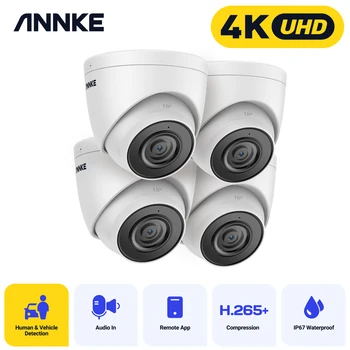 ANNKE 4K IP-камера, защищенная от непогоды Башня, 4K Камеры видеонаблюдения, Аудиозапись, Камеры видеонаблюдения, 8-мегапиксельные POE-камеры