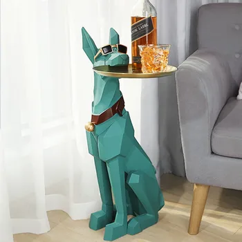 Портативный журнальный угловой столик Мебель украшение гостиной 3D Собака домашний декор Креативный журнальный столик для гостиной Приставной столик