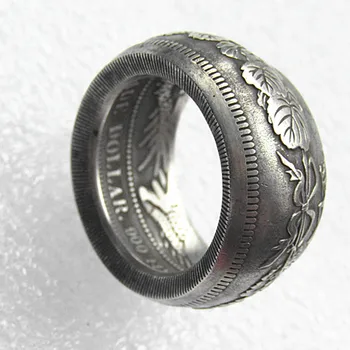 Кольцо для монет с 7-летней репродукцией японского Мейдзи из медно-никелевого сплава ручной работы, размеры 8-16