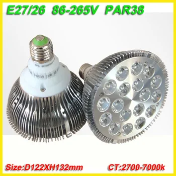 4XWholesale CE RoHS E27 36W Par 38 LED PAR38 лампа 85-256 В Для 18 светодиодов Гарантия 2 Года Прямая Доставка