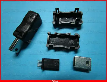 10 шт 10-контактный разъем Mini USB, пластиковая розетка для Philips 180 Градусов