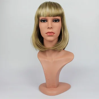 Реалистичный женский манекен с одним длинным волосом для демонстрации ювелирных изделий