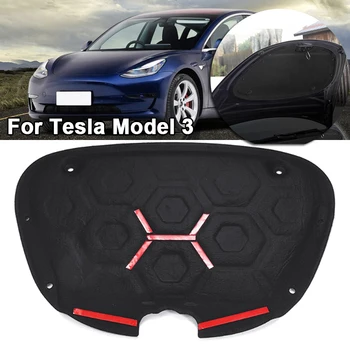 Шумоизоляция переднего капота автомобиля, теплоизоляция, Ватный тампон, коврик, Модификация передней крышки багажника для Tesla Model 3
